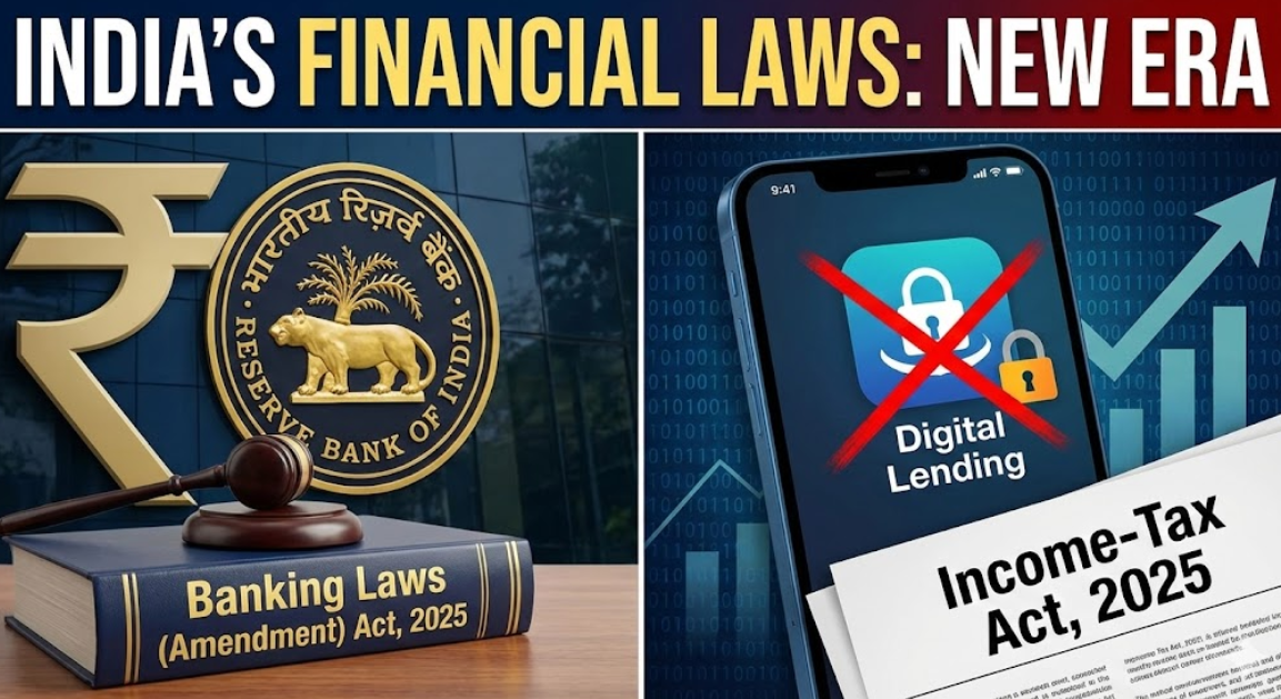India’s Financial Laws Enter New Era with Banking Amendments, Digital Lending Crackdown, and Tax Reforms