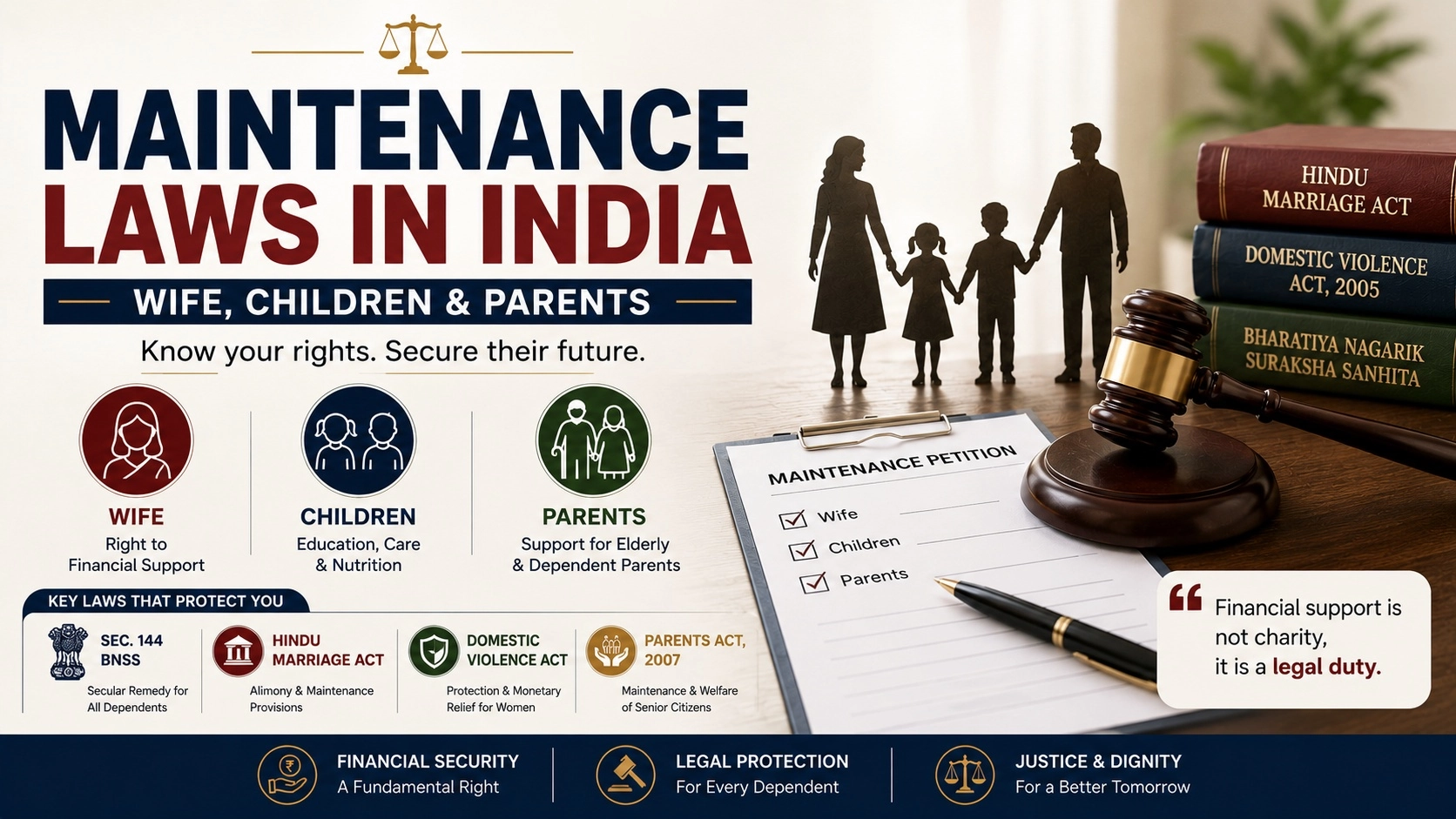 Maintenance Laws in India: Wife, Children & Parents