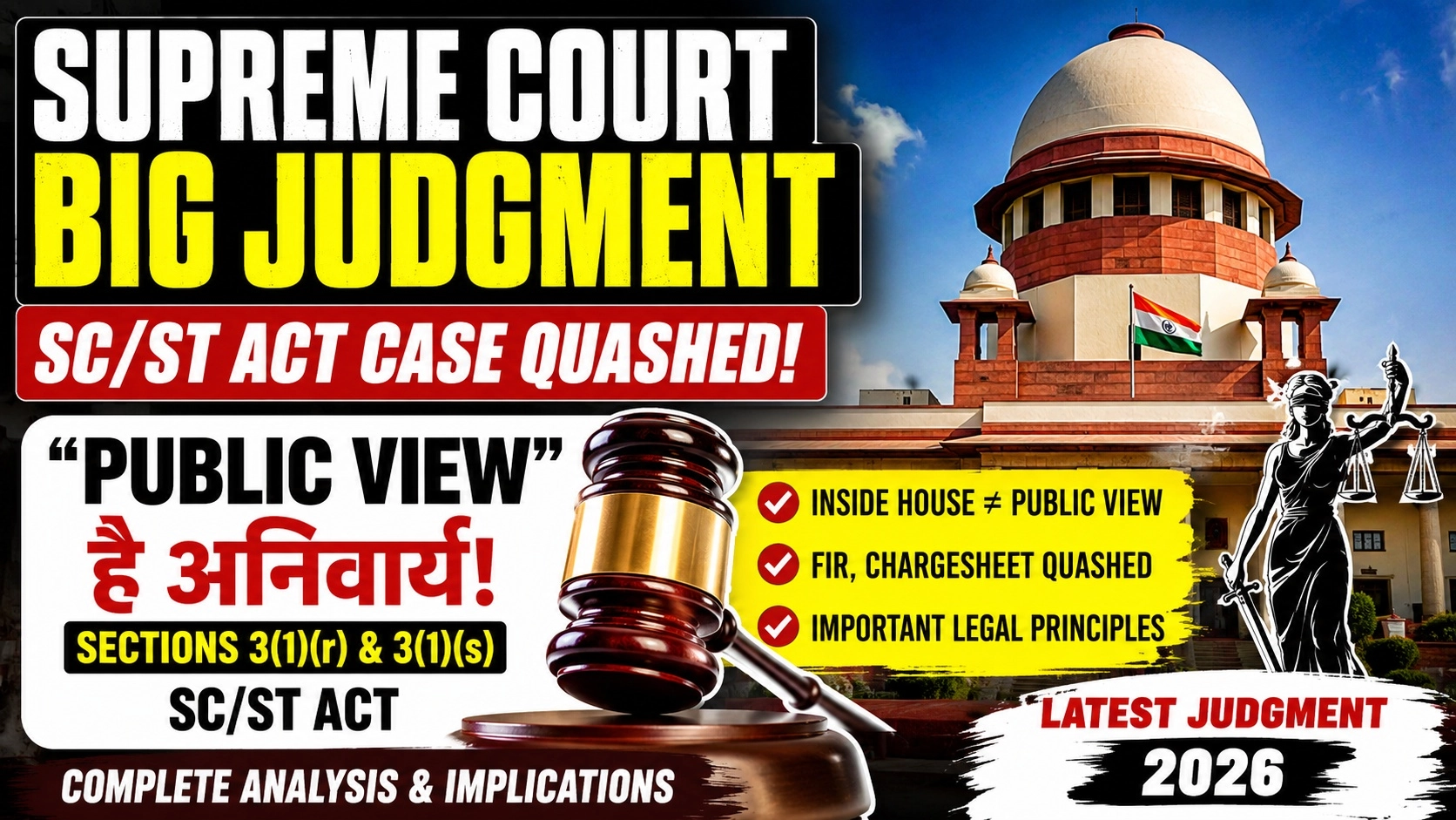 Using words like chura, chamar, harijan, dirty drain etc, inside home no offence of SC & ST Act is madeout. SC
