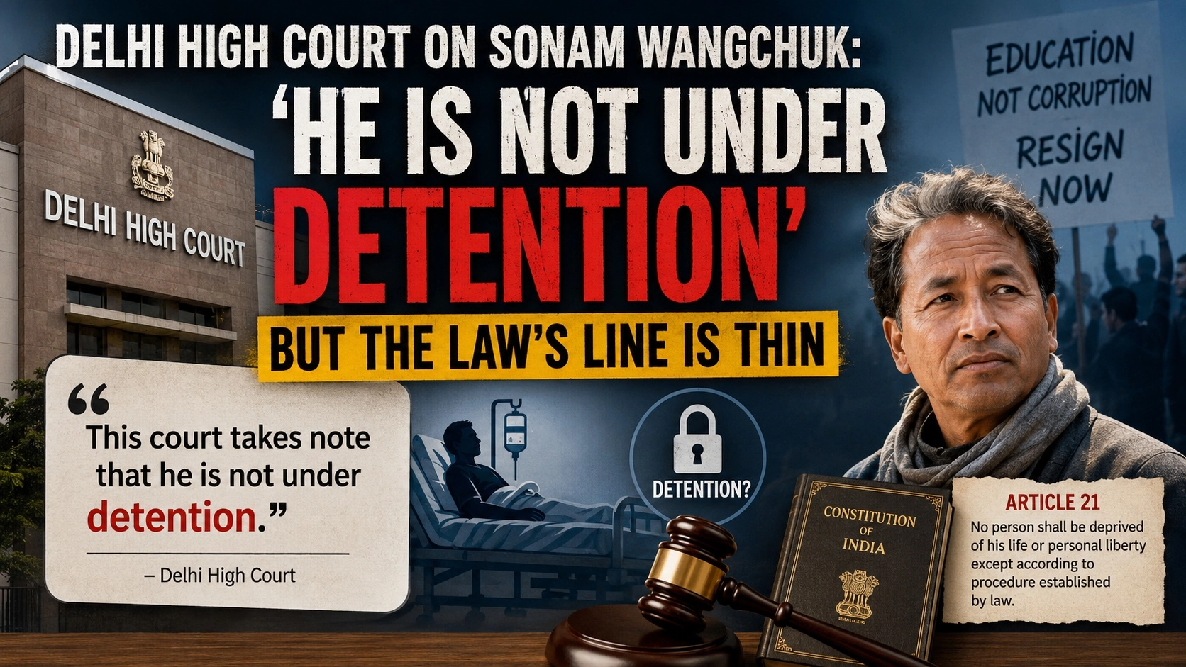 Was Sonam Wangchuk 'Detained'? Delhi HC's Article 21 Dilemma