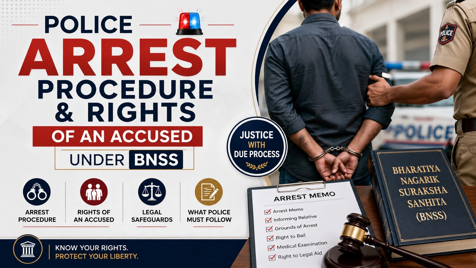 Police Arrest Procedure & Rights of an Accused under BNSS